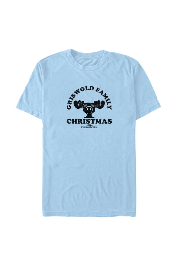 Men's National Lampoon's Christmas Vacation Griswold Family Text Graphic Tee Light Blue Medium