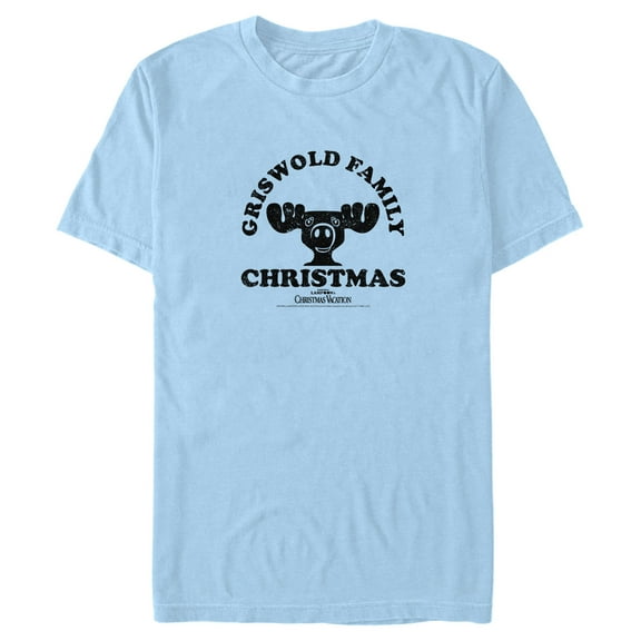 Men's National Lampoon's Christmas Vacation Griswold Family Text  Graphic Tee Light Blue X Large