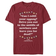 Men's National Lampoon's Christmas Vacation Leave You for Dead Quote Graphic Tee Cardinal Small