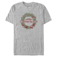 thumbnail image 1 of Men's National Lampoon's Christmas Vacation Wreath Logo  Graphic Tee Athletic Heather 2X Large, 1 of 4