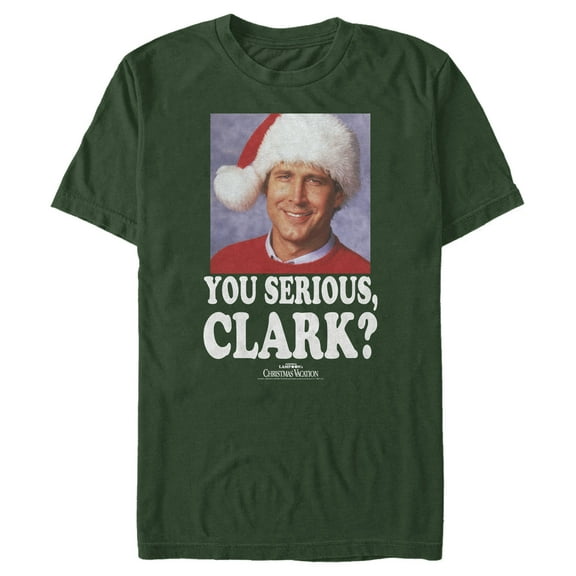 Men's National Lampoon's Christmas Vacation You Serious, Clark Graphic Tee Dark Green Medium