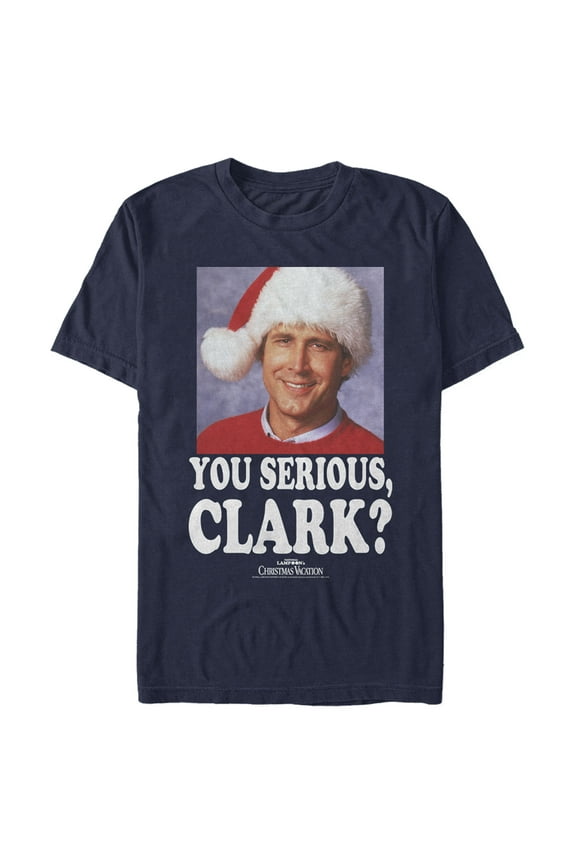 Men's National Lampoon's Christmas Vacation You Serious, Clark Graphic Tee Navy Blue X Large