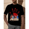 thumbnail image 1 of Men’s Native American Indigenous Graphic T-Shirt - Black Short Sleeve Cotton Tee with Red Hand Design, Casual & Comfortable for Casual Attire, Western T Shirts, 1 of 10