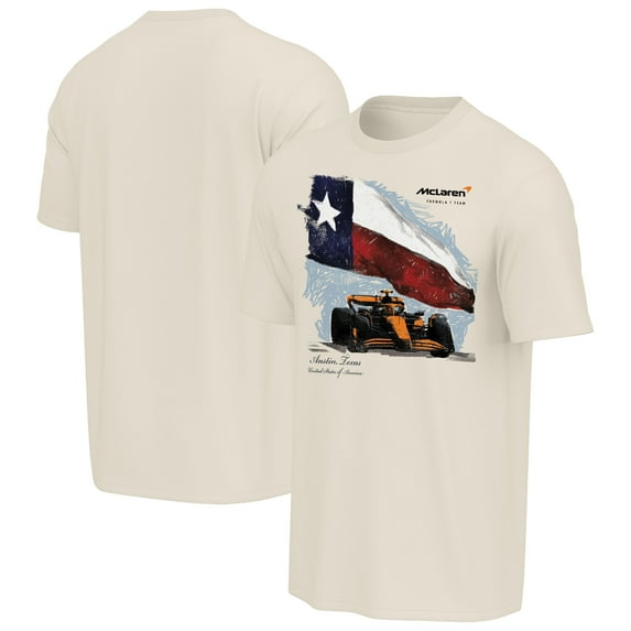 Men's Natural McLaren F1 Team 2025 USA Grand Prix Austin T-Shirt