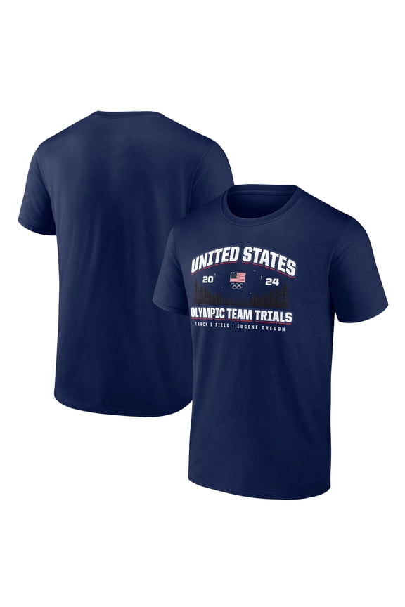 Men's Navy 2024 U.S. Olympic Track & Field Team Trials Starry Oregon T-Shirt