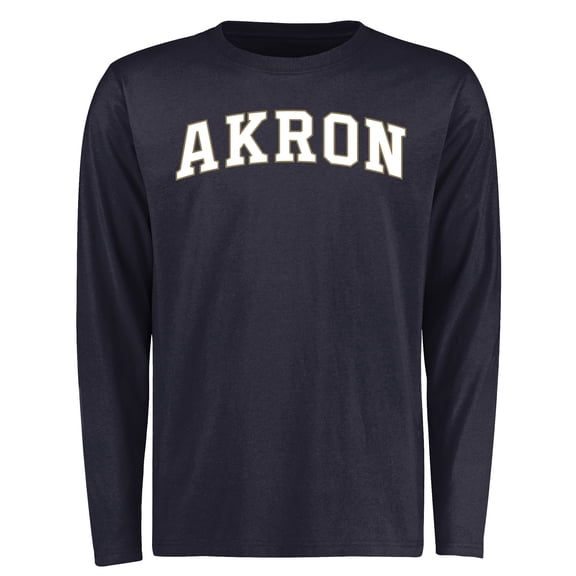 Men's Navy Akron Zips Everyday Long Sleeve T-Shirt