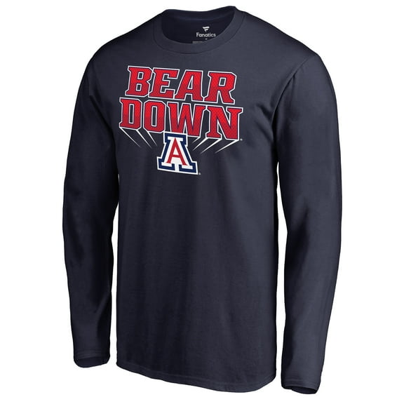Men's Navy Arizona Wildcats Bear Down Long Sleeve T-Shirt