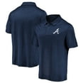 thumbnail image 1 of Men's Navy Atlanta Braves Iconic Striated Primary Logo Lightweight Polo, 1 of 3