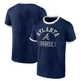 thumbnail image 1 of Atlanta Braves Men's Navy Reach High Bi-Blend Ringer T-Shirt, Up to Size 3XL, 1 of 1