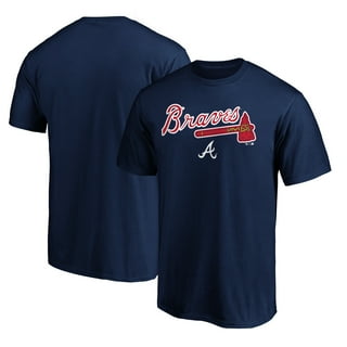 Atlanta Braves 刺繍Tシャツ ネイビー LLサイズストラップ付 Atlanta Braves T-shirts in Atlanta Braves Team Shop | Blue