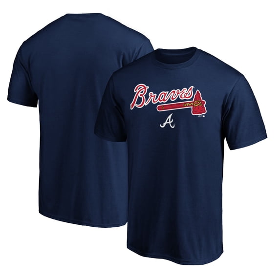 Men's Navy Atlanta Braves Series Sweep T-Shirt