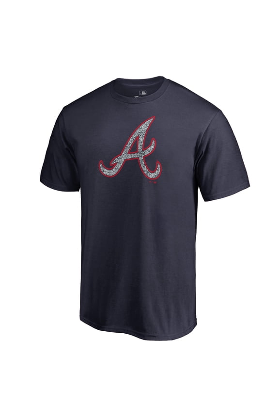 Men's Navy Atlanta Braves Static Logo T-Shirt