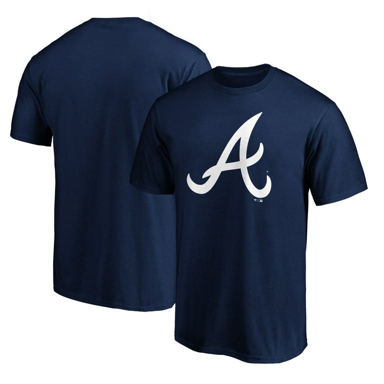 Men s Navy Atlanta Braves Team Color Primary Logo T Shirt Walmart