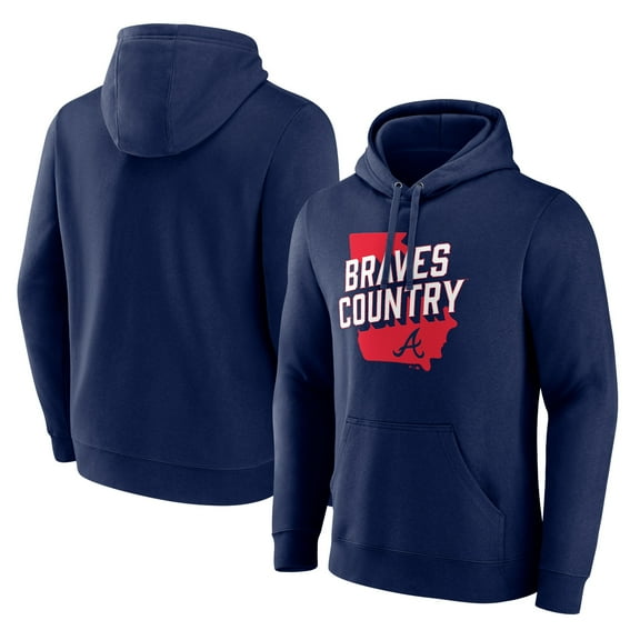 Men's Navy Atlanta Braves Team Country Pullover Hoodie