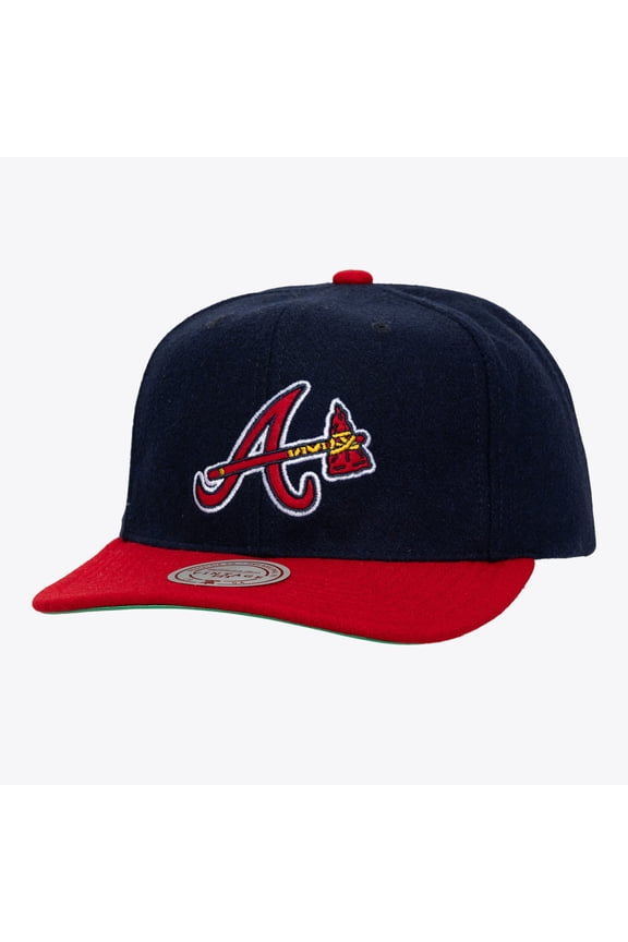 Men's Navy Atlanta Braves Vintage Fit Melton Wool Adjustable Hat