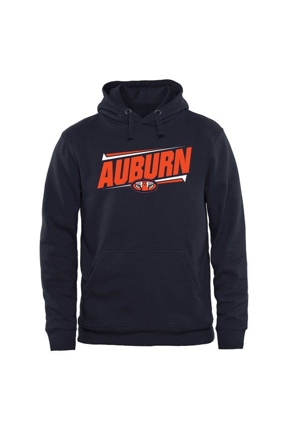 Men's Navy Auburn Tigers Double Bar Pullover Hoodie