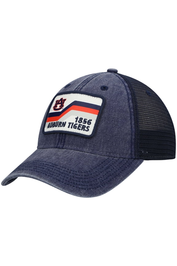 Men's Navy Auburn Tigers Sun & Bars Dashboard Trucker Snapback Hat