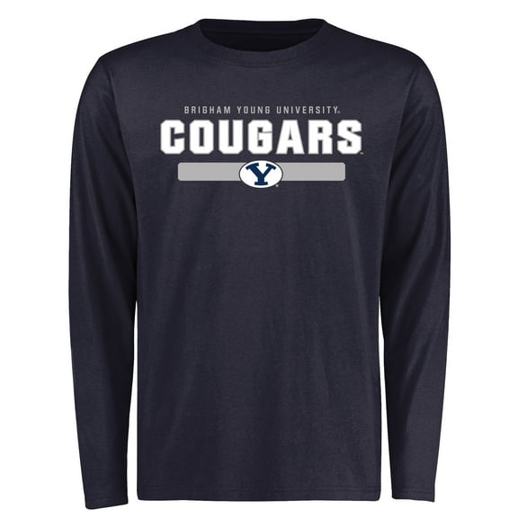 Men's Navy BYU Cougars Team Strong Long Sleeve T-Shirt
