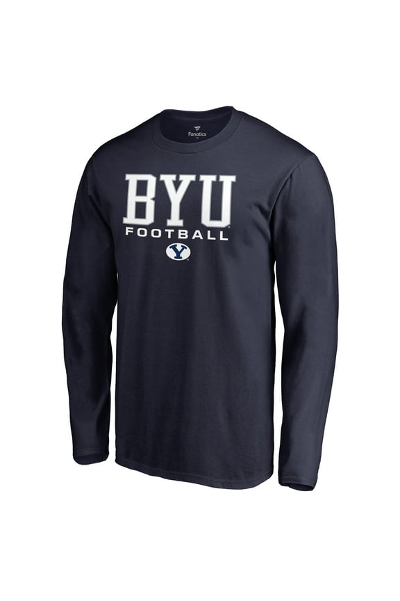 Men's Navy BYU Cougars Team Unity Football Long Sleeve T-Shirt