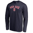 thumbnail image 1 of Men's Navy Boston Red Sox Cooperstown Collection Wahconah Long Sleeve T-Shirt, 1 of 3