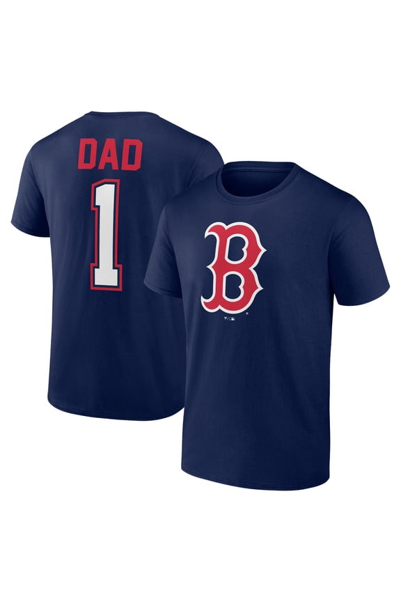 Men's Navy Boston Red Sox Father's Day #1 Dad T-Shirt