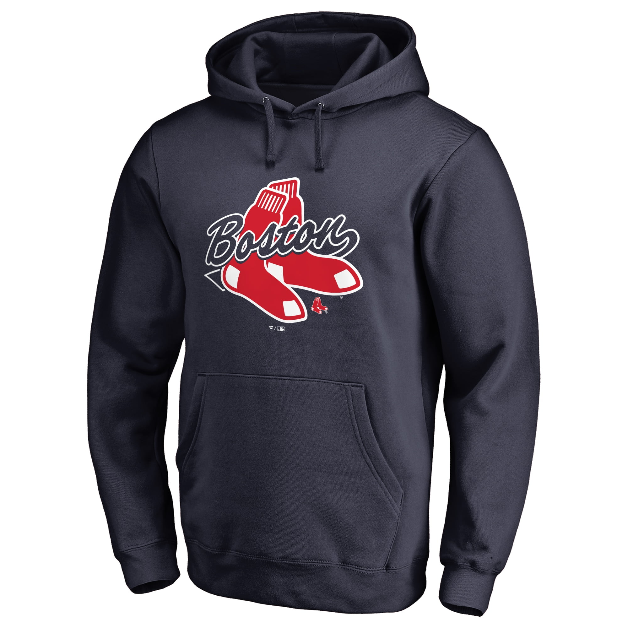 Men's Navy Boston Red Sox Official Team Logo Pullover Hoodie