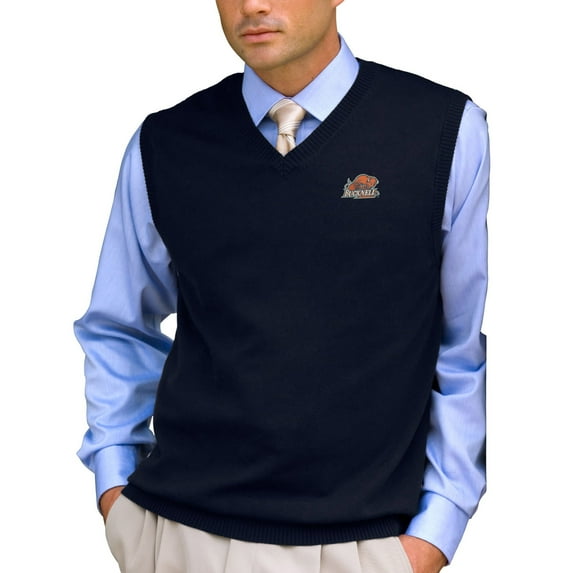 Men's Navy Bucknell Bison Milano Knit Sweater Vest