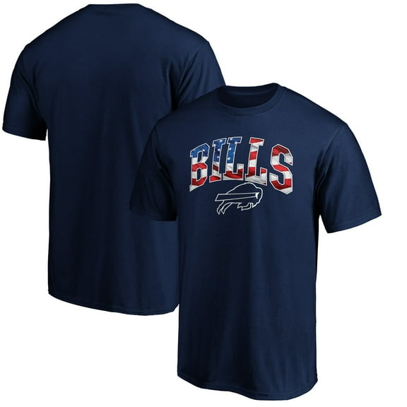 Men's Navy Buffalo Bills Banner Wave Logo T-Shirt