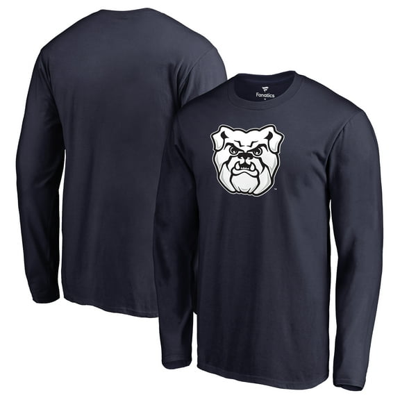 Men's Navy Butler Bulldogs Primary Team Logo Long Sleeve T-Shirt