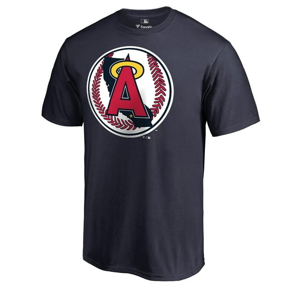 Men's Navy California Angels Cooperstown Collection Vintage Forbes T-Shirt