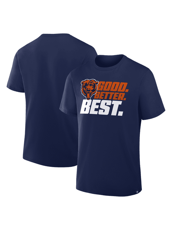 Men's Navy Chicago Bears Good. Better. Best. T-Shirt