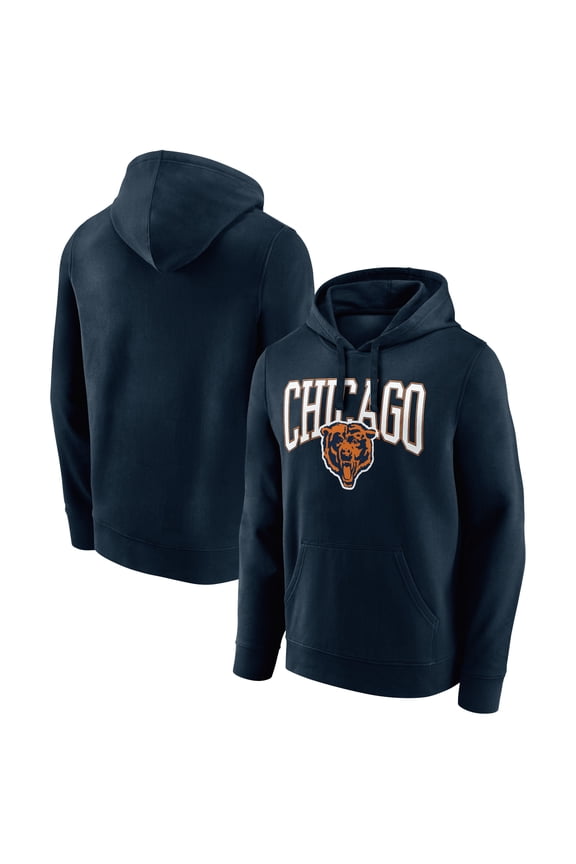 Men's Navy Chicago Bears Gridiron Classics Campus Standard Pullover Hoodie