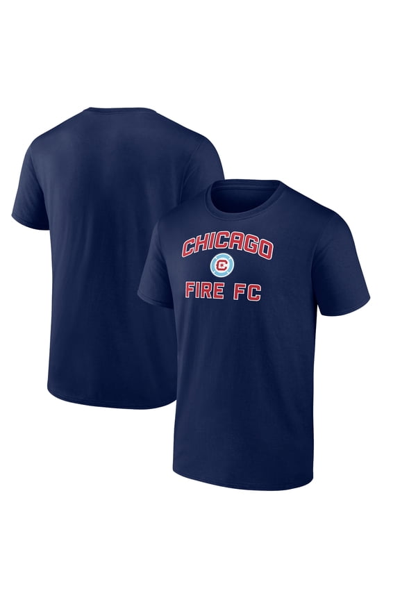 Men's Navy Chicago Fire Heart and Soul T-Shirt