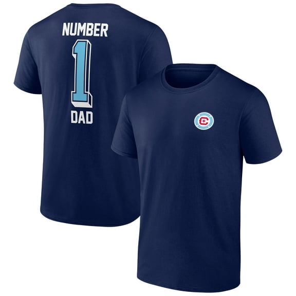 Men's Navy Chicago Fire Number One Dad T-Shirt