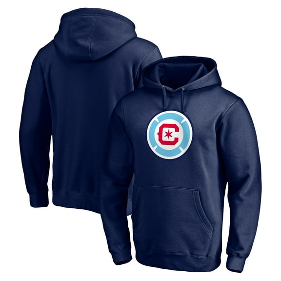 Men's Navy Chicago Fire Official Logo Pullover Hoodie