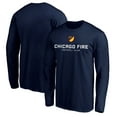 thumbnail image 1 of Men's Navy Chicago Fire Shielded Logo Long Sleeve T-Shirt, 1 of 3