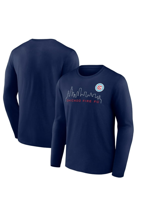 Men's Navy Chicago Fire Team Hometown Collection Long Sleeve T-Shirt