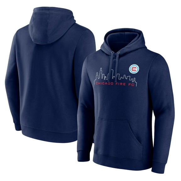 Men's Navy Chicago Fire Team Hometown Collection Pullover Hoodie