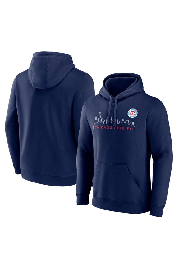 Men's Navy Chicago Fire Team Hometown Collection Pullover Hoodie