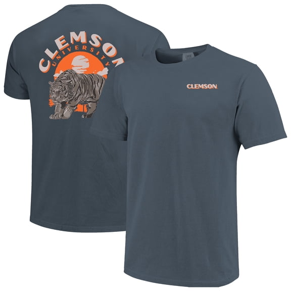 Men's Navy Clemson Tigers Comfort Colors Team Statue T-Shirt