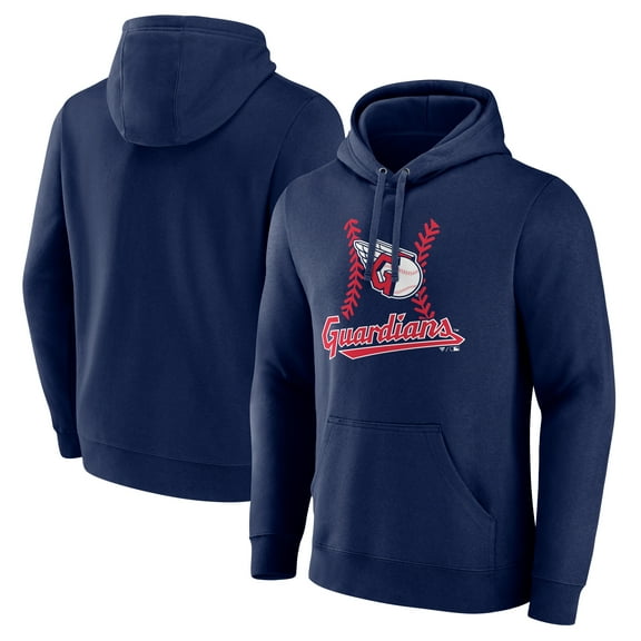 Men's Navy Cleveland Guardians Fastball Pullover Hoodie