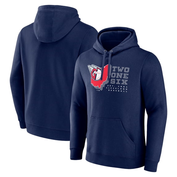 Men's Navy Cleveland Guardians Two One Six Pullover Hoodie