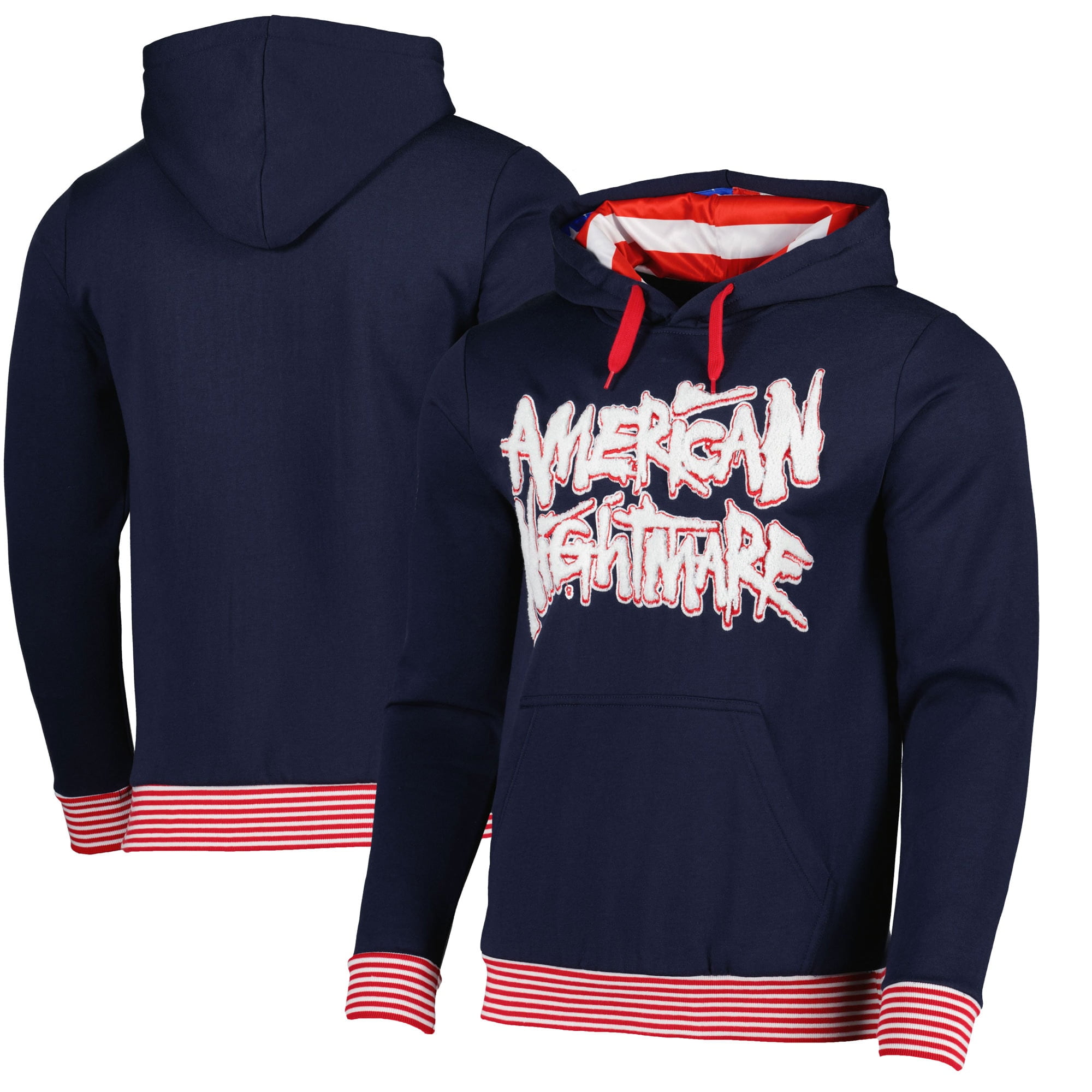 Men's Navy Cody Rhodes Chenille Logo Pullover Hoodie