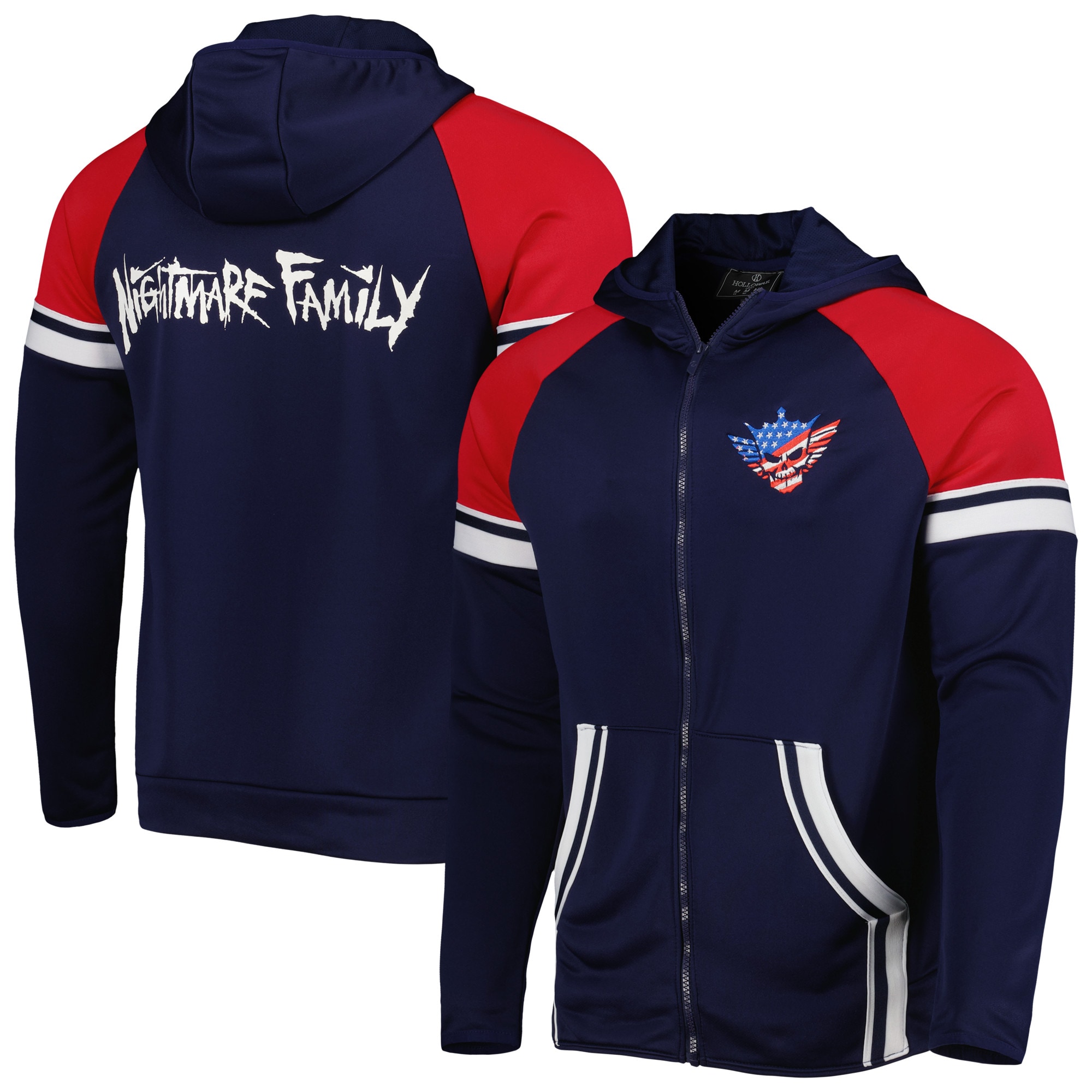 Men's Navy Cody Rhodes Nightmare Family FullZip Hoodie
