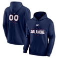 thumbnail image 1 of Men's Navy Colorado Avalanche Personalized Name & Number Midfielder Pullover Hoodie, 1 of 3