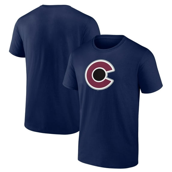 Men's Navy Colorado Avalanche Shoulder Patch Logo T-Shirt