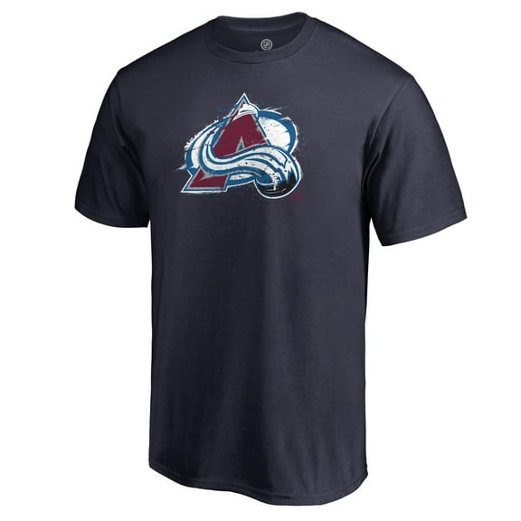 Men's Navy Colorado Avalanche Splatter Logo T-Shirt