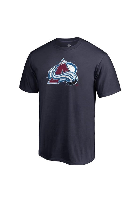 Men's Navy Colorado Avalanche Splatter Logo T-Shirt