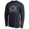thumbnail image 1 of Men's Navy Colorado Avalanche Static Logo Long Sleeve T-Shirt, 1 of 3