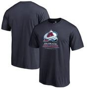 Men's Navy Colorado Avalanche Team Lockup T-Shirt